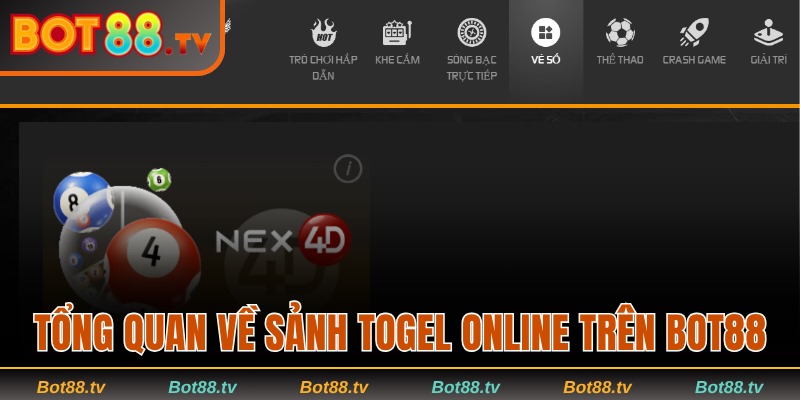 Togel Online Bot88 - Mở Ra Cơ Hội Trúng Lớn Mỗi Ngày 1 Tổng quan về sảnh Togel Online trên nhà cái Bot88
